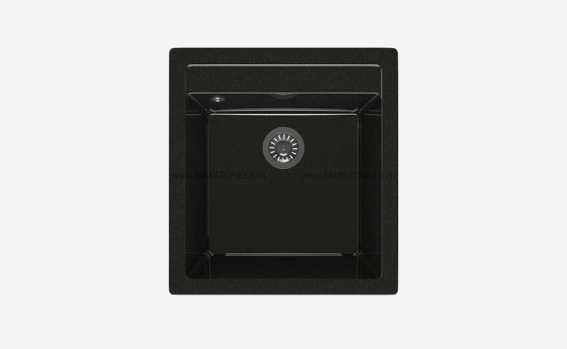 MAXSTONE Мойка глянцевая MS-10 (черный металлик) 505*460*215